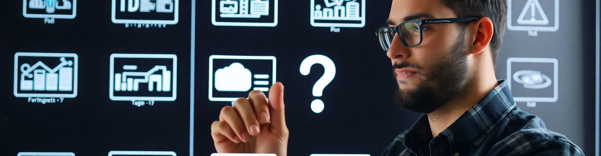 man analysing the difference between CAFM and CMMS Facilities Management Software